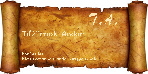 Tárnok Andor névjegykártya